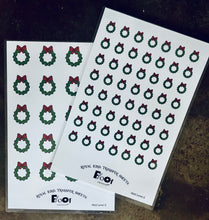 Load image into Gallery viewer, Holiday Wreath Royal Icing Transfer Sheet