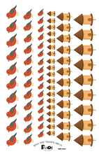 Load image into Gallery viewer, Birds and Houses Royal Icing Transfer Sheet