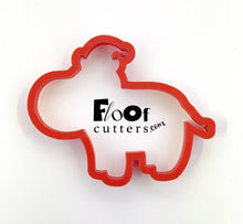 Load image into Gallery viewer, Hippo with Santa Hat Cutter