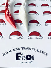 Load image into Gallery viewer, Santa Hats Royal Icing Transfer Sheet
