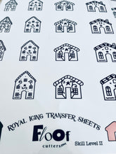 Load image into Gallery viewer, Gingerbread Houses Royal Icing Transfer Sheet