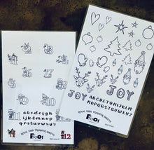 Load image into Gallery viewer, 12 Days of Christmas and Holiday Elements Royal Icing Transfer Sheet