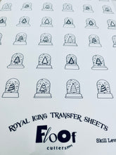 Load image into Gallery viewer, Snow Globes Royal Icing Transfer Sheet