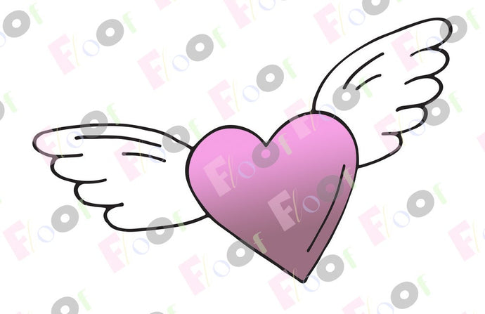Winged Heart Edible Topper