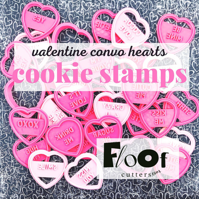 Valentine's Day Conversation Hearts Cookie stamps