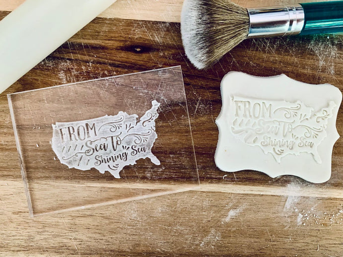 From Sea To Shining Sea Pop Ups Embossing Plate