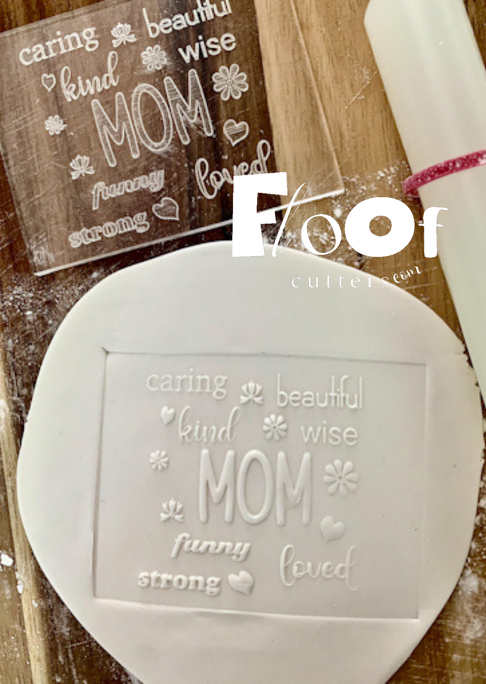 All About Mom Pop Ups Embossing Plate