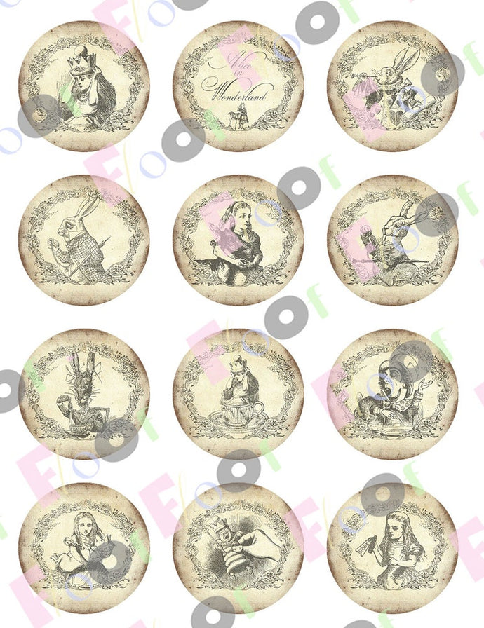 Wonderland Sketches Edible Designs