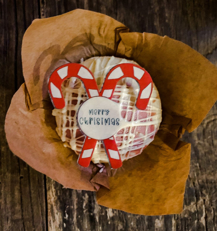 Merry Christmas Candy Canes Edible Topper