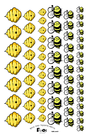 Bubmle Bees and Bugs Royal Icing Transfer Sheet
