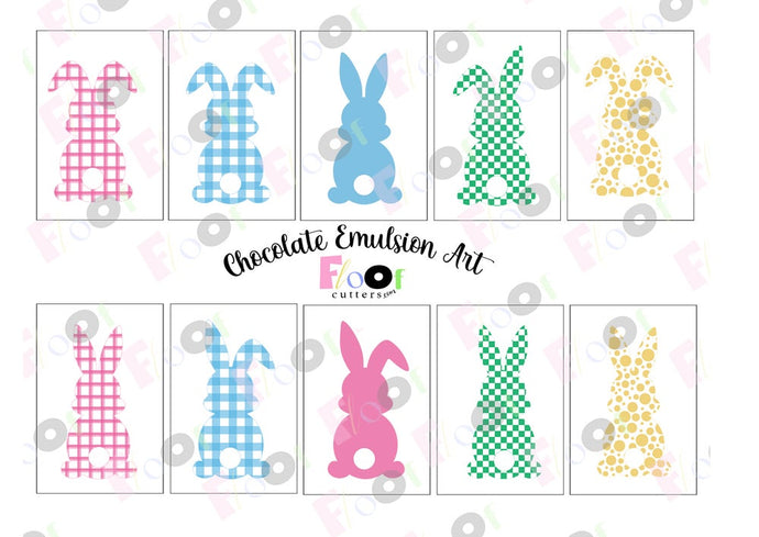 Bunny Patterns Chocolate Emulsion Art