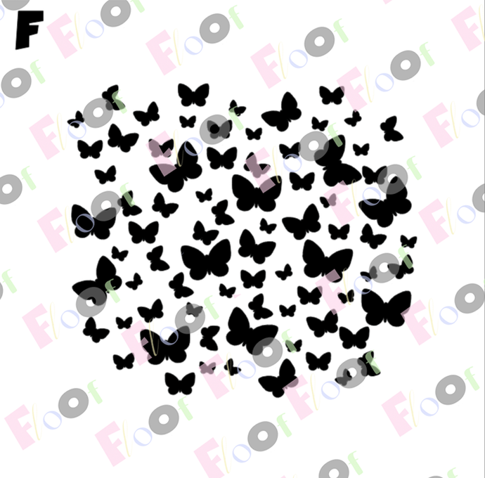 Butterflies Stencil