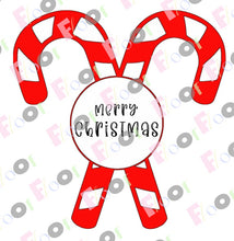 Load image into Gallery viewer, Merry Christmas Candy Canes Edible Topper

