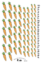 Load image into Gallery viewer, Bunny Ears and Carrots Royal Icing Transfer Sheet
