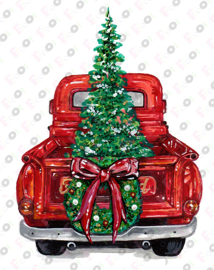 Christmas Truck #2 Edible Topper