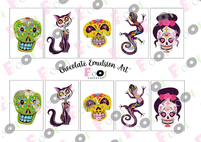 Day of the Dead Chocolate Emulsion Art