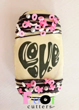 Load image into Gallery viewer, Black Hearted Chocolate Emulsion Art

