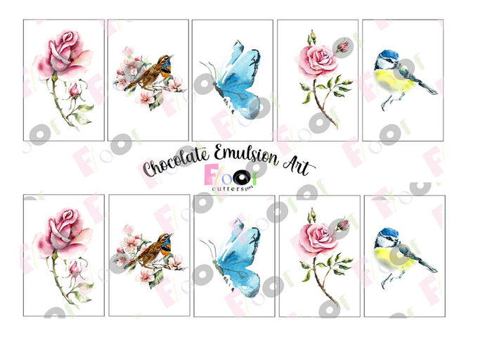 Mother's Day Birds Chocolate Emulsion Art