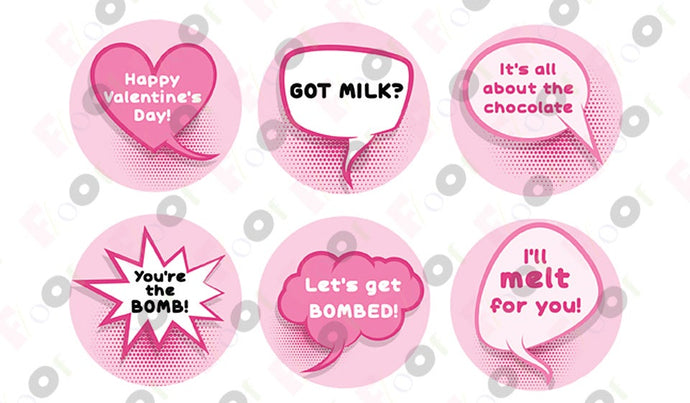 Pinky Pop Art Valentine's Day Edible Designs
