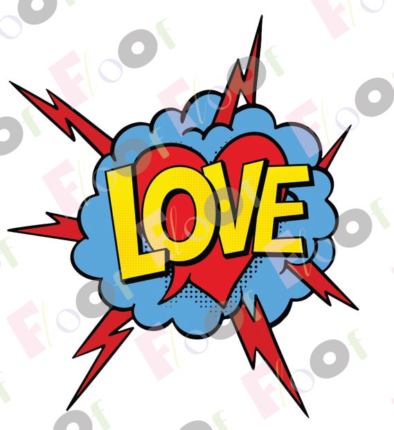 Pop Art Love 'Splosion Edible Topper