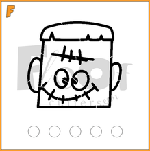 Load image into Gallery viewer, Silly Halloween Characters PYO Stencils
