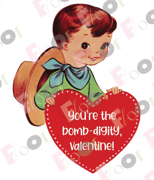 Retro Boy Valentine Edible Topper