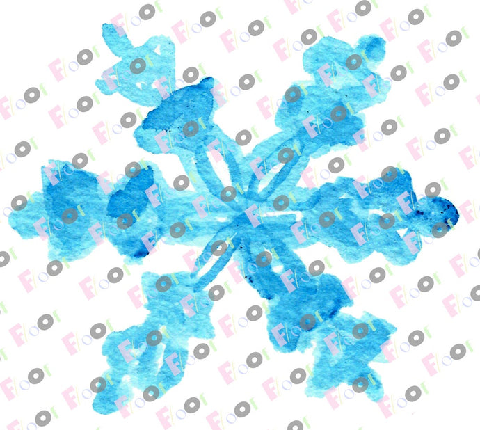 Watercolor Snowflake #1 Edible