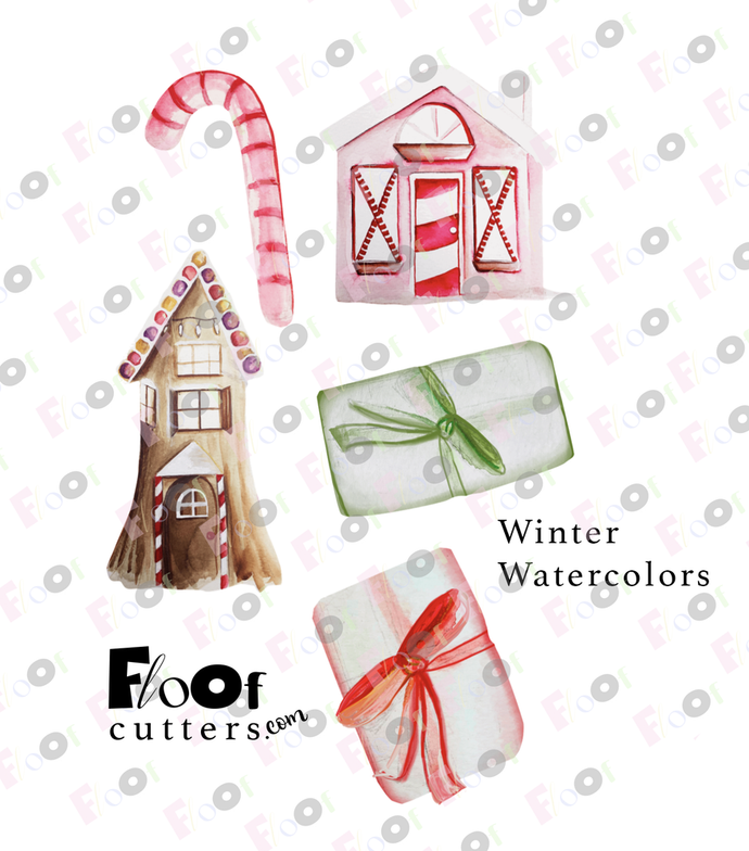Winter Watercolor Edible Toppers