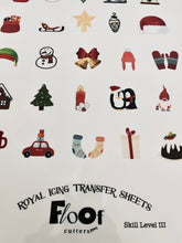 Load image into Gallery viewer, Advent Calendar and Tag Eements Royal Icing Transfer Sheet
