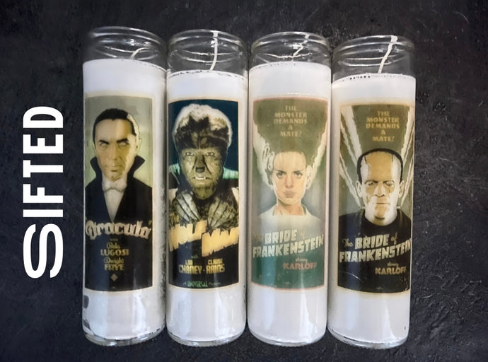 Classic Horror Film Movie Poster Candles