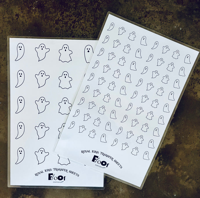 Ghosts Royal Icing Transfer Sheet
