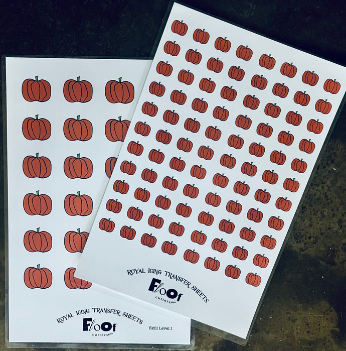 Fall Pumpkins Royal Icing Transfer Sheet