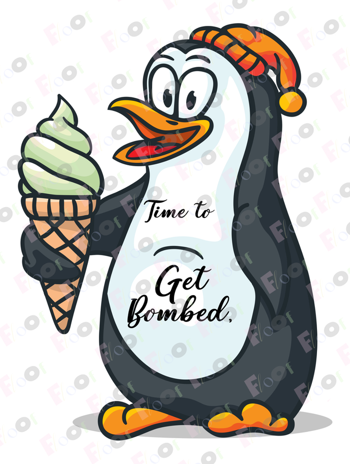 Penguin Get's Bombed Edible Topper