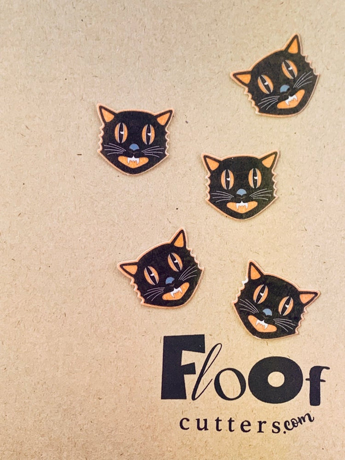 Vintage Black Cat Edible Toppers